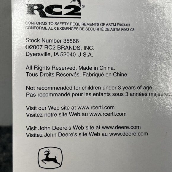 2007 ERTL John Deere Tractor Loader with Wagon New 37541A - Picture 5 of 9